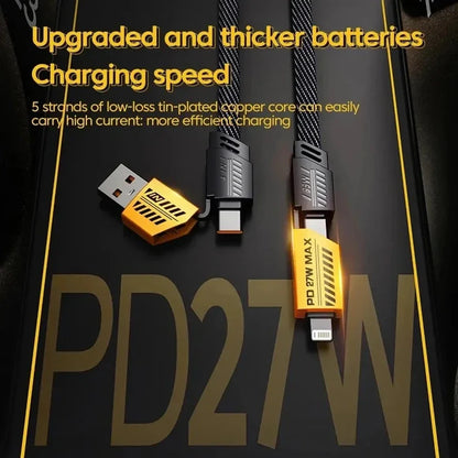 4-in-1 Multifunction USB Charging Cable 65W